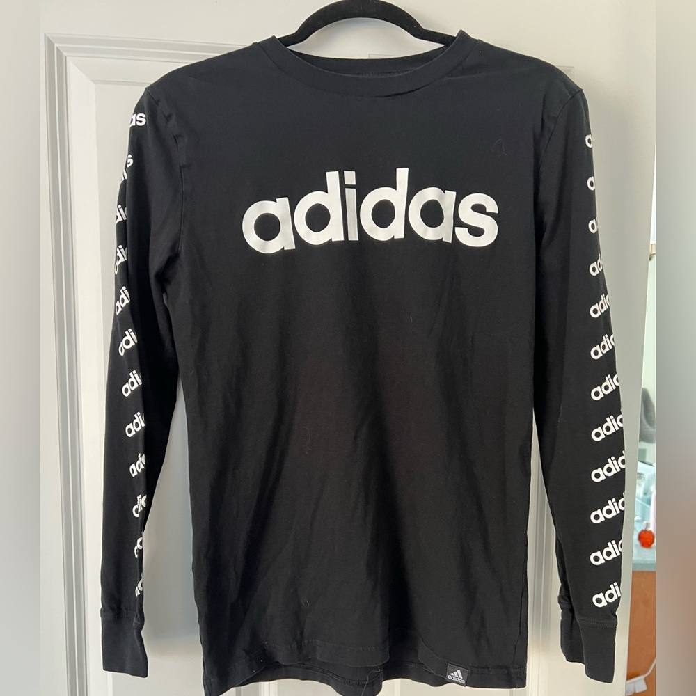 Adidas Kids Black Long Sleeve Shirt
